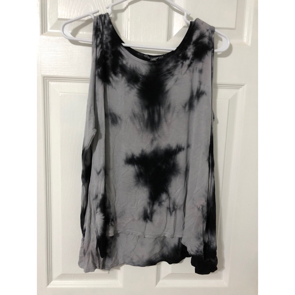 Tie Dye Cold Shoulder Top